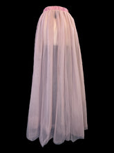 Load image into Gallery viewer, S Dusty rose sheer tule maxi skirt w/ elastic waist
