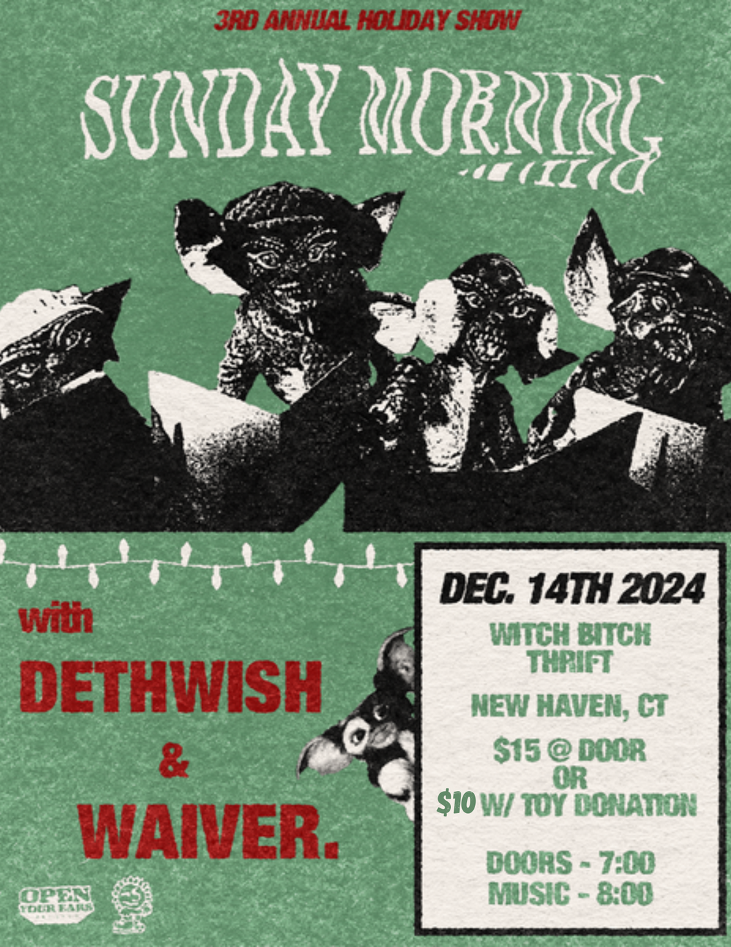 12/14 -  Sunday Morning/Dethwish/Waiver. Toy drive Fundraiser